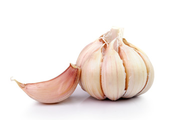 Garlic isolated on white background