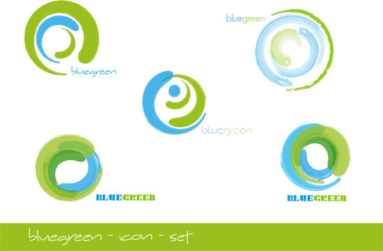 bluegreen icon set