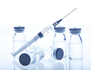 Glass Medicine Vials and Syringe