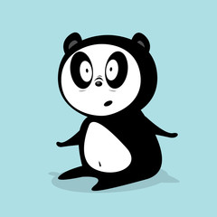 Vector cartoon Panda bear character