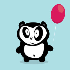 Vector cartoon Panda bear character