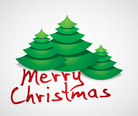 Fototapeta na wymiar Christmas greeting card with abstract pine