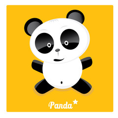 Vector cartoon Panda bear character