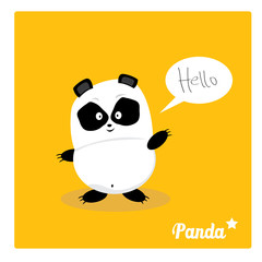 Vector cartoon Panda bear character
