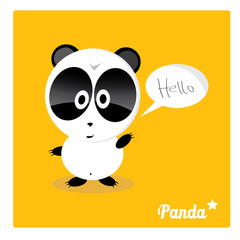 Vector cartoon Panda bear character