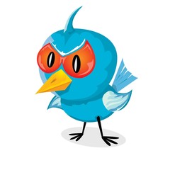 vector bad bird. funny bird character