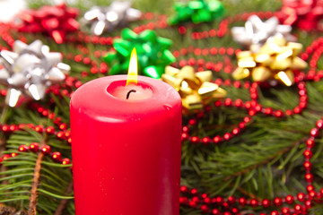 Christmas balls fir cones