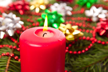 Christmas balls fir cones