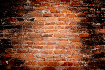 Background of old red brick wall pattern texture,.Great for graf