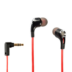Black Headphones with red cable