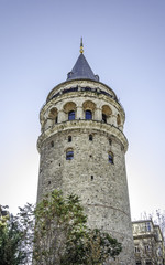 Fototapeta na wymiar The Galata Tower was built in Byzantium emperor Justinianus.