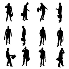 Silhouettes of businesspeople