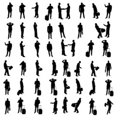 Silhouettes of businesspeople