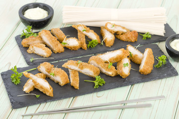 Wasabi Chicken - Battered fried chicken fillets with wasabi mayo