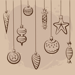 Christmas and New year card concept.