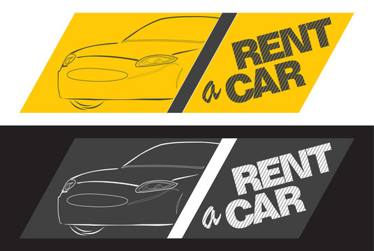 Rent A Car Yellow Banner