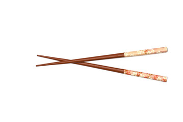 Terracotta Chopsticks isolated on white