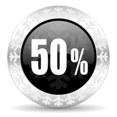 50 percent christmas icon
