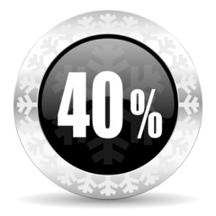 40 percent christmas icon