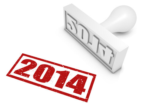 Year 2014 Rubber Stamp