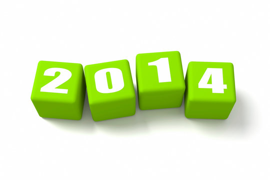 New Year 2014 Green Cubes
