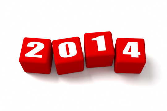 New Year 2014 Red Cubes