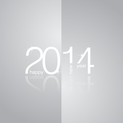 White 2014 silver background vector