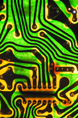 Old PCB board - green