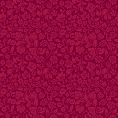Vector seamless vintage floral pattern.