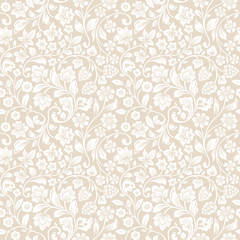 Vector seamless vintage floral pattern © OlgaKorneeva