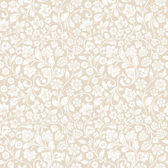 Vector seamless vintage floral pattern