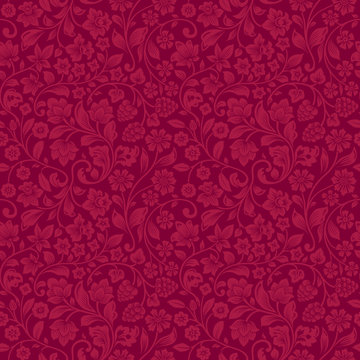Vector seamless vintage floral pattern.