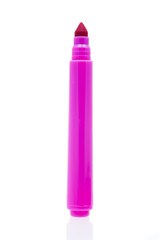Pink marker isolated on white background