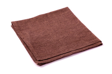 Brown rough napkin isolated