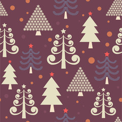 Obraz premium Winter forest- seamless pattern