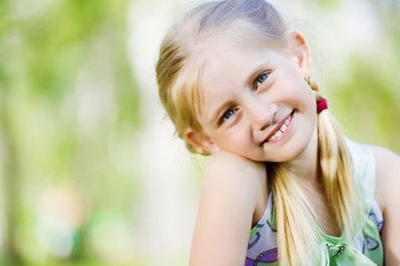Little girl in park