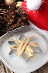 star-shaped in the ice