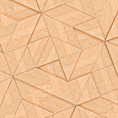 Abstract Wooden Striped Textured Of Tangram Parquet