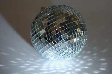 Closeup of a mirror ball.