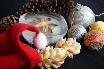 star-shaped in the ice on hand