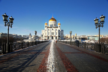 Fototapeta na wymiar Russian winter landscape small town