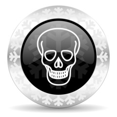 skull christmas icon