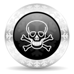 skull christmas icon