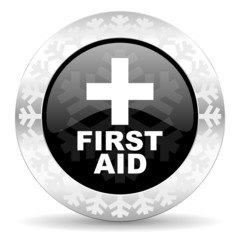 first aid christmas icon
