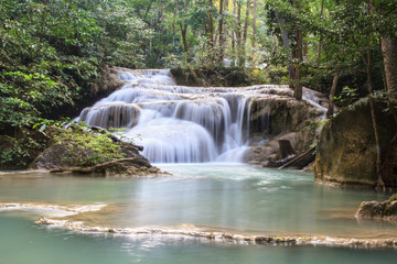 Fototapeta na wymiar Erawan Waterfall