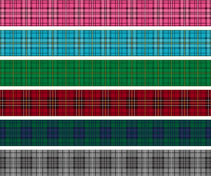 タータンチェック　広告バナー　カラフル