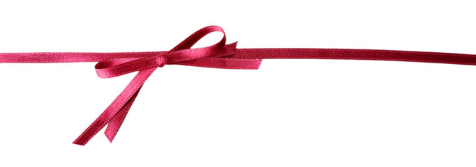 Color gift satin ribbon bow, isolated on white