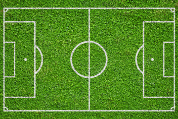 Obraz na płótnie Canvas Natural green grass soccer field