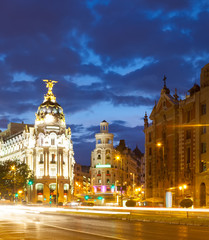 Fototapeta na wymiar Evening view of Madrid