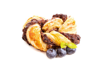 Puff pastry with chocolate